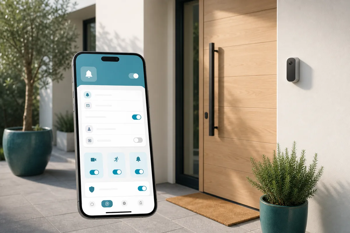 Écran de réglages des notifications et des permissions d’une application mobile